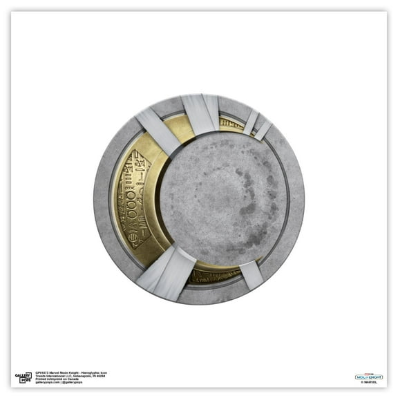 Gallery Pops Marvel Moon Knight - Hieroglyphic Icon Wall Art, Unframed Version, 12" x 12"