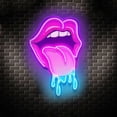 thumbnail image 4 of Pink Lips and Tongue Neon Light- Suitable for Girls Room Neon Sign Wall Neon Party Decoration Neon LED Neon Sign USB Powered Suitable for Your Bedroom Party Wedding Bar Decor Signs.(50X35cm), 4 of 8