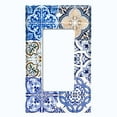 thumbnail image 5 of Metal Light Switch Plate Cover Colorful Fancy Tile Pattern Collage TIL009, 5 of 13