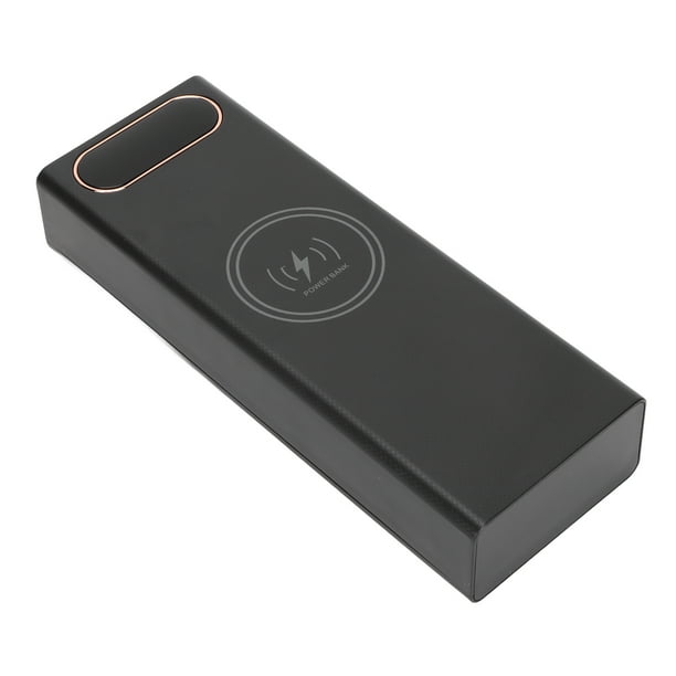 Alimentación Móvil para Bricolaje, USB Dual, Tres Entradas, Carga Inalámbrica de 15 W, Pantalla LCD, Compatible Con Baterías, Portátil para Todos los Teléfonos Móviles