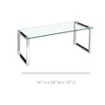 thumbnail image 1 of Gyna Large Coffee Table – Elegant Glass Top with Shiny Chrome Legs, Modern Design, 1 of 4