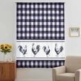 thumbnail image 2 of Farmhouse Purple Plaid Sheer Curtains 54 Inches Long, Vintage Country Cock Checkered Light Filering Curtains, Breathable Simi Curtain Privacy Drapes for Kitchen Bathroom Small Window Treatment, 2 of 9