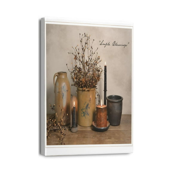 Artistic Vintage Rustic Painting Print - Neutral Wall Art, Unframed 12x16, Perfect for Modern Home Decor