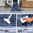 thumbnail image 5 of 2x8 Washable Runner Rug - Farmhouse Distressed Blue, Non-Slip & Stain Resistant for Kitchen, Hallway, Bathroom, Laundry & Entryway, Navy, 5 of 8