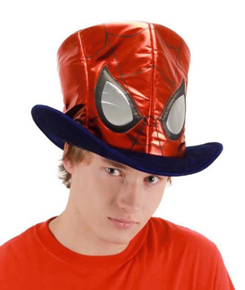 SpiderMan Costume Top Hat Adult One Size