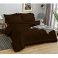 thumbnail image 4 of DNG Creations 1 Piece Ruffle Diamond Comforter All Season 550 GSM California King Size - 800 Threads Count, 100% Egyptian Cotton Solid Chocolate Colour, 4 of 7