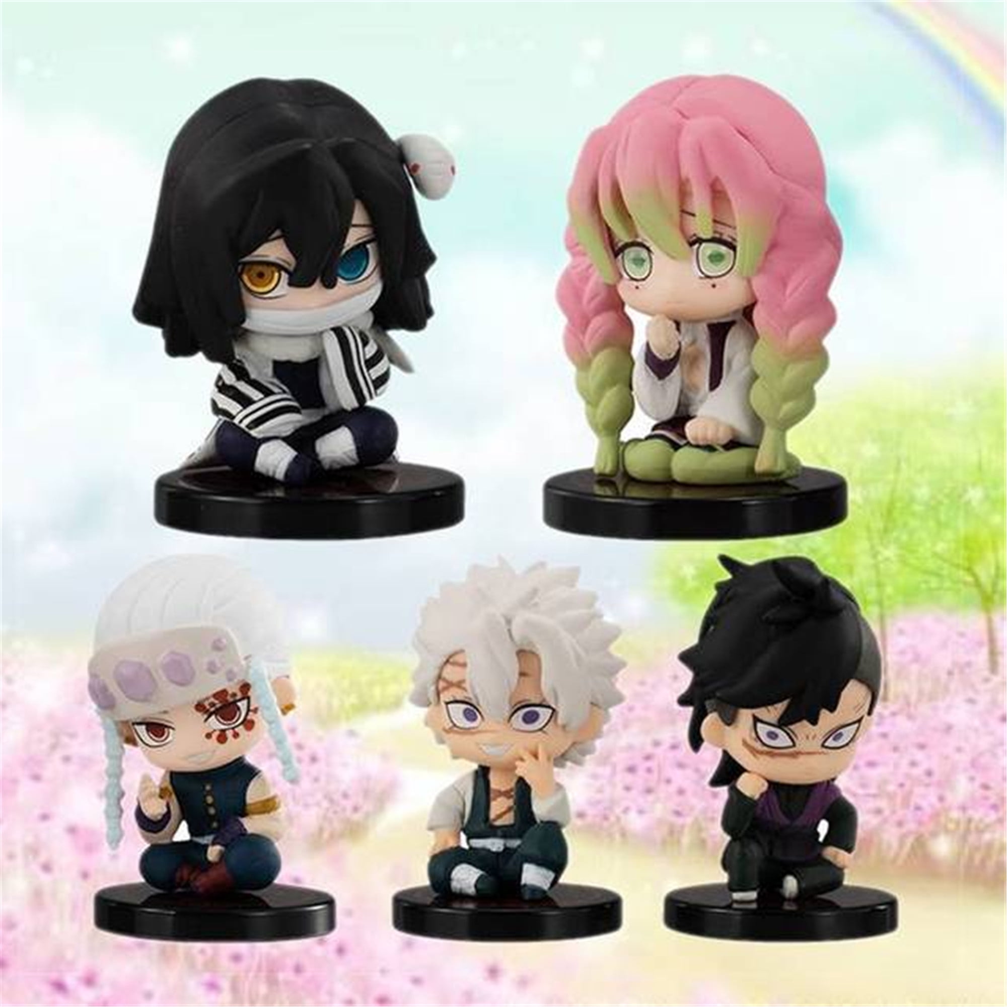 Anime Demon Slayer Action Figures Onigiri Kamado Nezuko Kamado Tanjirou  Agatsuma Zenitsu Anime Peripheral Small Ornaments