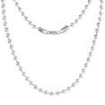 thumbnail image 1 of 925 Sterling Silver Solid Italian Pallini Bead Ball Chain Necklace 5mm, 1 of 1