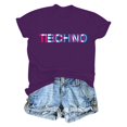 thumbnail image 6 of VBVC Women's TECHNO Short Sleeve Tee,Ladies Lightweight T-Shirt,Summer Casual Daily Top For Women,Purple,Size XXXL, 6 of 6
