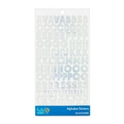 Hello Hobby Silver Holographic Alphabet Stickers, 103 Count