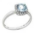 thumbnail image 4 of Gin & Grace 14KT WG Genuine Aquamarine and diamond accent Ring, 4 of 5