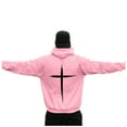 thumbnail image 5 of Hoodies for Men Jesus Inspirational Religious Faith Cross Graphic Hooded Mens Clothing,Pink,2XL, 5 of 5