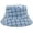 Sky Blue, variant on Reversible Plaid Bucket Hats for Men Women Outdoor Spring Summer Fishing Fisherman Sun Cap Foldable
