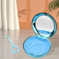 thumbnail image 3 of Étui de Retenue Portable avec Miroir, Étanche, Antipoussière, avec Trous d'Aération, Boîtes de Rangement, Doublure en Silicone avec Outil pour Enlever l'Aligneur, Bleu, 8,7x2,7x8,7 cm, 3 of 8
