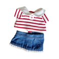 thumbnail image 4 of Ropa para muñecas CUTICAT de 20 cm accesorios para muñecas ropa para muñecas de peluche de moda adorable y desmontable Falda de rayas rojas, 4 of 8