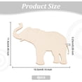 thumbnail image 2 of 4Pcs Unfinished Wood Pieces 6.1x4.5 Inch Elephant Wood Pieces Elephant Cutout Unfinished Wood Undyed Wood Elephant Slices Blank Wood Slices for DIY Crafts Wall Decoration Pendants, 2 of 9