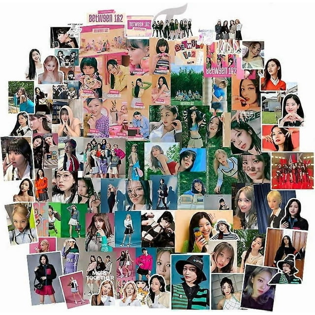 Girl Group Twice Stickers 95Pcs Twice Sticker Pack Cute Twice Between 1&2 Album Stickers Merch Stickers Twice Gift (95pcs-Between)