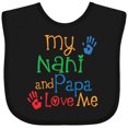 thumbnail image 3 of Inktastic Nani and Papa Love Me Boys or Girls Baby Bib, 3 of 4