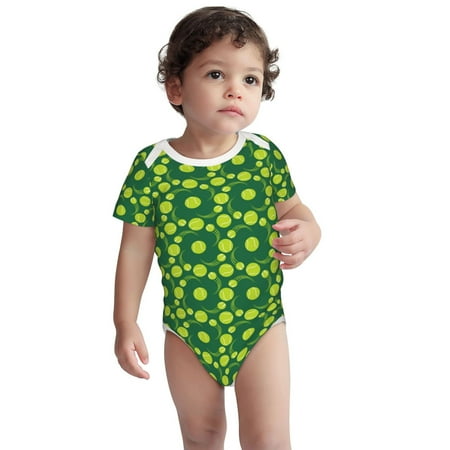 

Haiem Tennis Balls Printed Unisex-Baby Short Sleeve Onesies Bodysuits Unisex Babies Snap-Up Rompers-2 Years