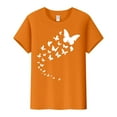 thumbnail image 4 of T-Shirts For Women Butterfly Print Round Neck Short Sleeve T Shirt Top Womens Tops, 4 of 5