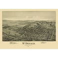 thumbnail image 2 of Fowler 24x18 Black Ornate Wood Framed with Double Matting Museum Art Print Titled - McDonald Pennsylvania - Fowler 1897, 2 of 4