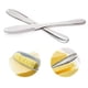 thumbnail image 1 of Cuchillo para mantequilla de 2 piezas, cuchillo para crema de acero inoxidable, para untar mermelada de desayuno, rallador de queso multifunción, rebanar verduras y frutas, tres en uno ER, 1 of 5
