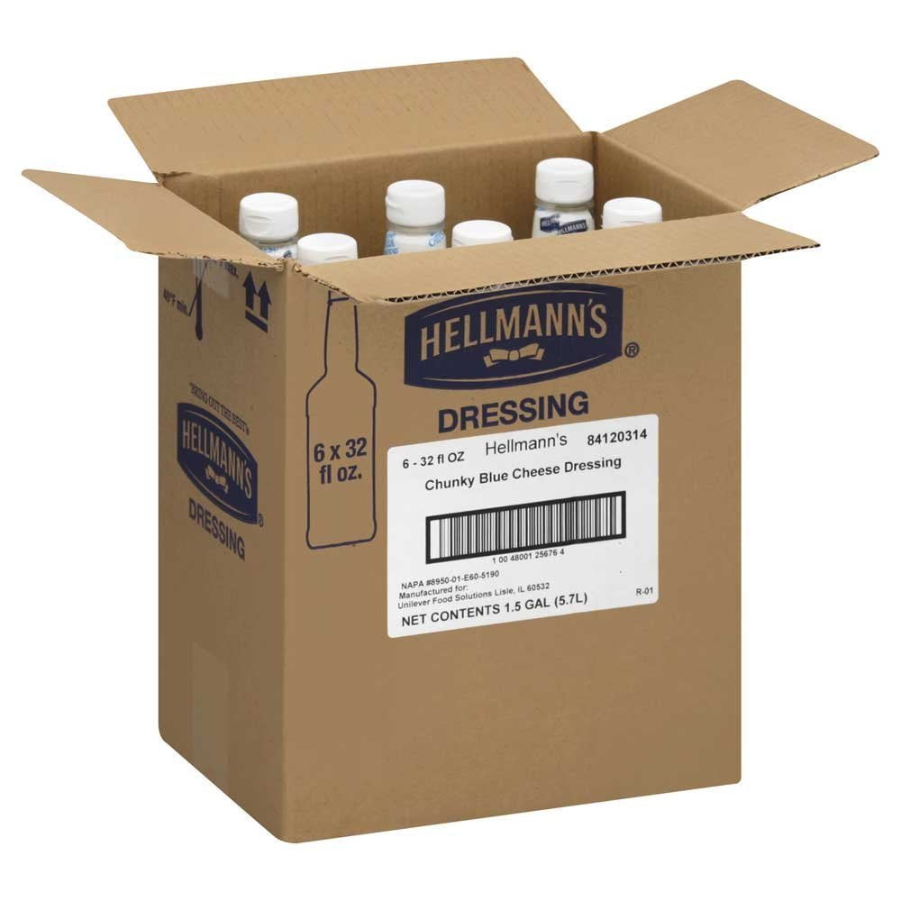 6 PACKS : Easy Pour Bottle Blue Cheese Dressing, 6 Bottle -- 32 Ounce by