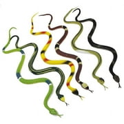Zendure 12 Pack - 14 inch Rubber Snake Toys - Assorted Pack Realistic Serpents, Events, and Gags, Flexible and Float to Prank Friends and Family