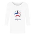 thumbnail image 3 of Camisetas de Manga Corta para las Mujeres Día de la Independencia Impreso Suelto Cuello Redondo Tee, Casual Y Blusas Festivas para las Mujeres Casual, 3 of 4