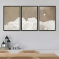 thumbnail image 4 of IDEA4WALL Framed Canvas Print Wall Art Set of 3 Celestial Softness Cloudy Skies and Moonlit Night Modern Art Wall Decor Boho Abstract Landscape Prints Nordic Zen Minimal Artwork - Black 16"x24"x3, 4 of 5