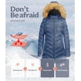 thumbnail image 5 of Chrisuno Ladies Winter Coats Puffer Jacket With Removable Hood Outwear Navy XL, 5 of 5