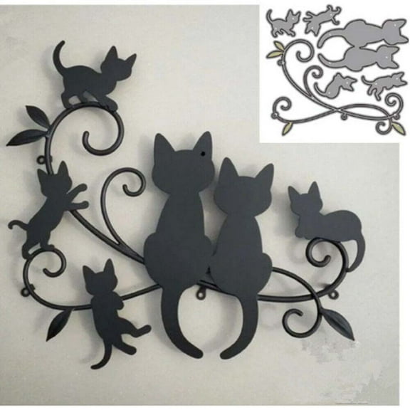 Die Cuts for Card Making, Ouginx Animals Cat Metal Cutting Dies DIY Die Cutters Die Stencils for Scrapbooking, Embossing & More
