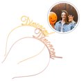 thumbnail image 3 of 2pcs Mujeres divorciada Party Decorative Hoots Hoops Tocado (oro + oro rosa), 3 of 7