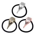 thumbnail image 1 of 3pcs Viking Hair Jewelry Gothic Raven Skull Ponytail Holder Halloween Hair Accessories, 1 of 2