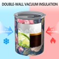 thumbnail image 2 of 12oz Coffee Tumblers Pioneer Flower Floral Print Pattern Stainless Steel Vacuum Insulated Travel Tumbler Coffee Cups Mug with Lid and Straw with Cleaning Brush for Cold & Hot Drinks, 2 of 5