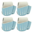 thumbnail image 2 of 4 Uds soporte para esponja de fregadero PP 2 capas correa ajustable soporte para jabón escurridor para cocina baño azul, 2 of 14