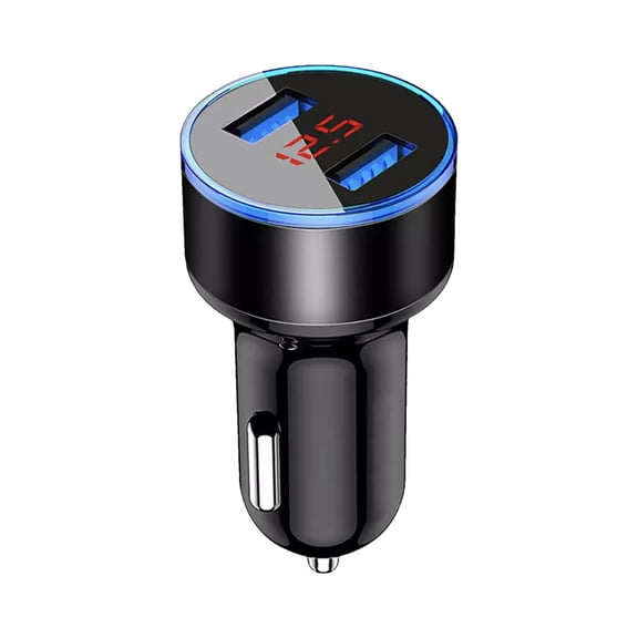 Oliegs Couverture Chauffante Affichage Numérique LED Chargeur Rapide de Voiture USB 15W Chargeur de Téléphone Intelligent Rond Chocolat