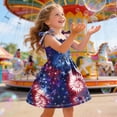 thumbnail image 5 of CAUYDY 4th of July Kids Outfit Toddler Girls Dresses Baby Independence Day Dress Children Girls' American Flag Print Clothes 1T 2T 3T 4T 5T 6T (Sizes 5-6 Years,Navy), 5 of 5