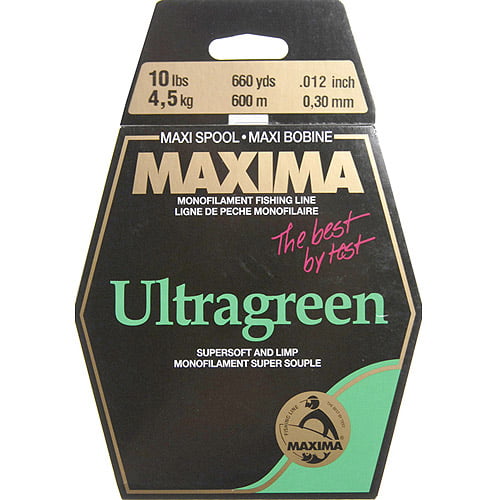 Maxima Fishing Line Maxi Spools, Ultragreen, 10-Pound/660-Yard 