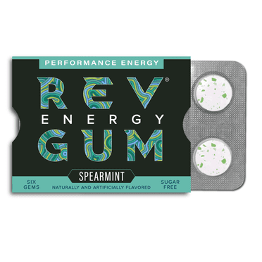 Rev Gum Sugar Free Spearmint Energy Gum, 6 Pieces