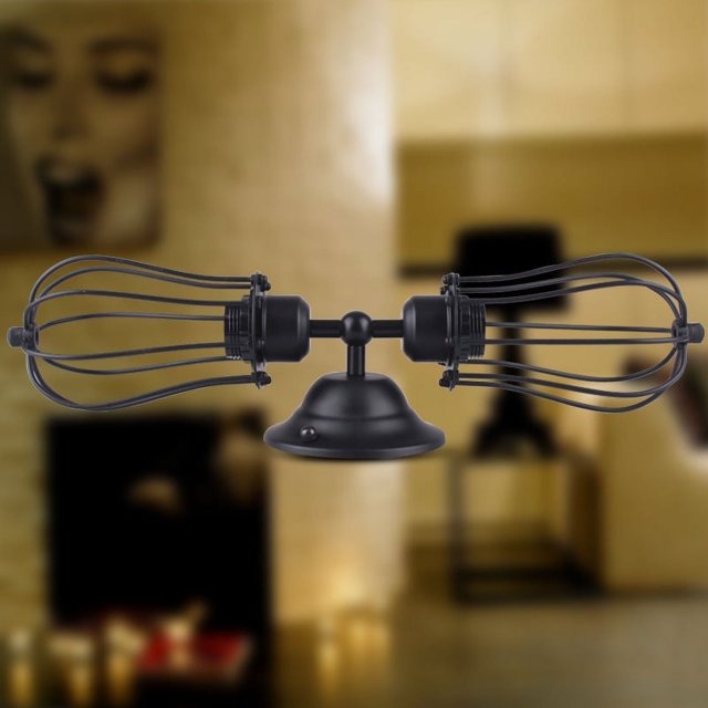 Lámpara de pared retro, iluminación industrial para decoración del hogar, lámpara de pared con iluminación (sin bombilla)