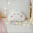 thumbnail image 5 of Para almohada de peluche con forma de nube de arcoíris Kawaii creativa, cojín decorativo para el respaldo del sofá, juguete de peluche para abrazar, decoración del hogar, nube tipo sándwich, 5 of 5