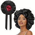 thumbnail image 1 of LNGOOR Silk Double Layer Fitted Sleeping Bonnet with Drawstring Closure - Adjustable Straps  Lightweight  Breathable  and Soft - Perfect for Homecoming  All-Season Wear, 1 of 6