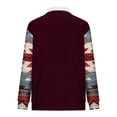 thumbnail image 4 of ZCFZJW Vintage Aztec Pattern Graphic Jacket Shirts for Men Big and Tall Regular Fit Casual Long Sleeve Stand Collar Pullover Sweatshirts Trendy Zipper Outwear Tops with Pocket Wine XL, 4 of 5