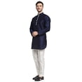 thumbnail image 2 of Men's Kurta Pant Set Silk Blend Comfortable Indian Dress Kurta Pant Set Party Wear, 2 of 5