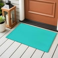 thumbnail image 5 of Turquoise Area Rugs 2x3 for Living Room, Farmhouse Solid Teal Color Modern Art Non Slip Washable Rug Runner, Low Pile Indoor Floor Carpet Mat Bathroom Rugs for Bedroom, Kids Room, 5 of 9