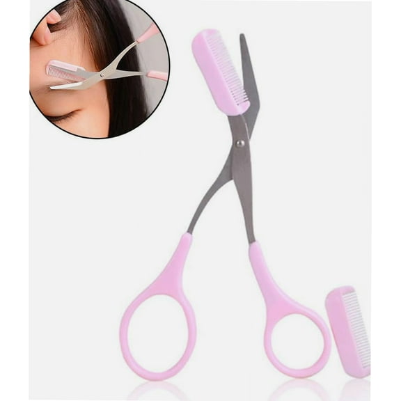 Scissors Cutter Makeup Tool Eyebrow Trimmer Scissors With Comb Unisex Hair Removal Grooming Shaping