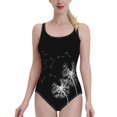 thumbnail image 1 of Pusteblumen-Dandelions Deep V-Neck Halter One-Piece Swimsuit Ladies Monokini Beach Bathing Suits Swimwear Pusteblumen, 1 of 5