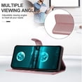 thumbnail image 4 of Wallet Phone Case For Samsung Galaxy A52 5G, PU Leather Flip Cover with 3 Credit Card Holders, Kickstand Removable Lanyard Slim Fit Magnetic Closure RFID Blocking Luxury Folio Shell, Rosegold, 4 of 8