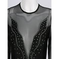 thumbnail image 5 of YEAHDOR Womens Sparkly Rhinestones Ballet Gymnastics Skirted Leotard Skating Dress, 5 of 7